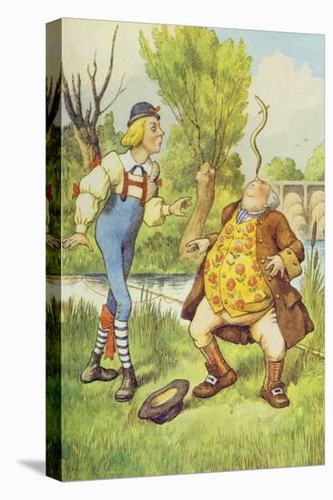 Father William Balancing an Eel on His Nose, Alice in Wonderland by Lewis Carroll-John Tenniel-Stretched Canvas