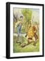 Father William Balancing an Eel on His Nose, Alice in Wonderland by Lewis Carroll-John Tenniel-Framed Giclee Print