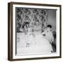 Father with Children at the Dinner Table, Ca. 1962-null-Framed Photographic Print