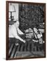 Father with Daughter and Son in Front of Christmas Tree, Ca. 1950-null-Framed Photographic Print