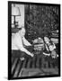 Father with Daughter and Son in Front of Christmas Tree, Ca. 1950-null-Framed Photographic Print