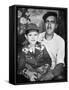 Father with His Young Son, Ca. 1949-null-Framed Stretched Canvas