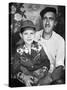 Father with His Young Son, Ca. 1949-null-Stretched Canvas