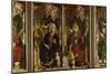 Fathers ofChurch Altar. Totale.Churchfathers: Hieronymus, Augustinus, Gregor and Ambrosius-Michael Pacher-Mounted Giclee Print