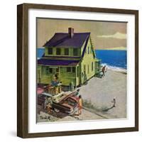 "Fathers Off Fishing," June 18, 1960-Thornton Utz-Framed Giclee Print