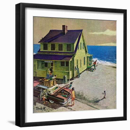 "Fathers Off Fishing," June 18, 1960-Thornton Utz-Framed Giclee Print