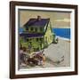 "Fathers Off Fishing," June 18, 1960-Thornton Utz-Framed Giclee Print