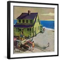 "Fathers Off Fishing," June 18, 1960-Thornton Utz-Framed Giclee Print