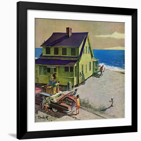 "Fathers Off Fishing," June 18, 1960-Thornton Utz-Framed Giclee Print