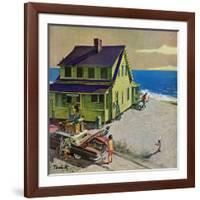 "Fathers Off Fishing," June 18, 1960-Thornton Utz-Framed Giclee Print