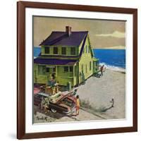 "Fathers Off Fishing," June 18, 1960-Thornton Utz-Framed Giclee Print