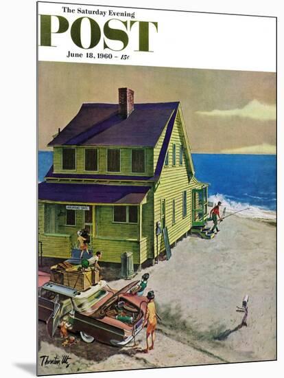 "Fathers Off Fishing," Saturday Evening Post Cover, June 18, 1960-Thornton Utz-Mounted Giclee Print