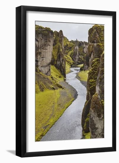 Fathrijargljufur Gorge, near Kirkjubaejarklaustur, near the south coast of Iceland, Polar Regions-Nigel Hicks-Framed Photographic Print