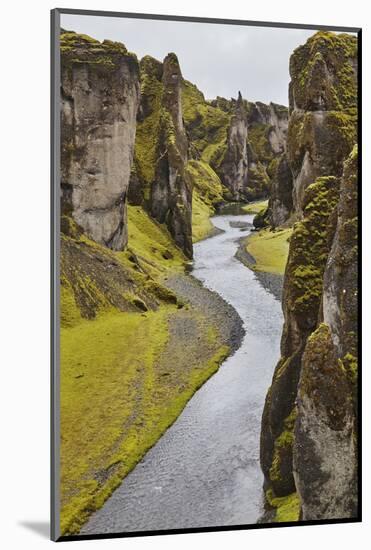 Fathrijargljufur Gorge, near Kirkjubaejarklaustur, near the south coast of Iceland, Polar Regions-Nigel Hicks-Mounted Photographic Print