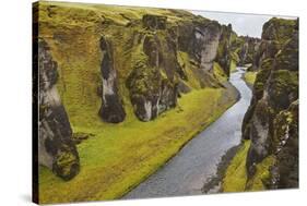 Fathrijargljufur Gorge, near Kirkjubaejarklaustur, near the south coast of Iceland, Polar Regions-Nigel Hicks-Stretched Canvas