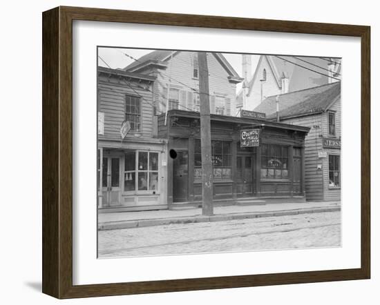 Fatima Cigs Billboard over Saloon-null-Framed Photographic Print