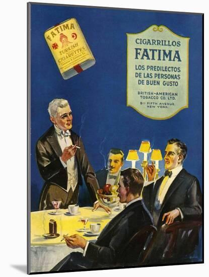 Fatima, Magazine Advertisement, Spain, 1930-null-Mounted Giclee Print