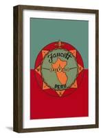 Faucett Aviation Airline Luggage Label-null-Framed Art Print