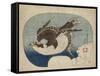 Faucon en vol-Katsushika Hokusai-Framed Stretched Canvas