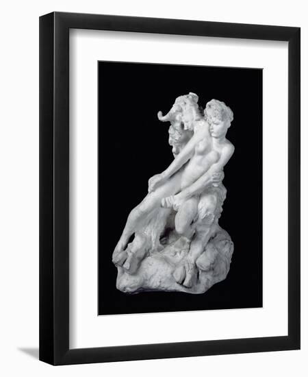 Faun and Nymph, C.1886 (Plaster)-Auguste Rodin-Framed Giclee Print
