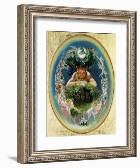 Faun and the Fairies, C.1834-Daniel Maclise-Framed Giclee Print