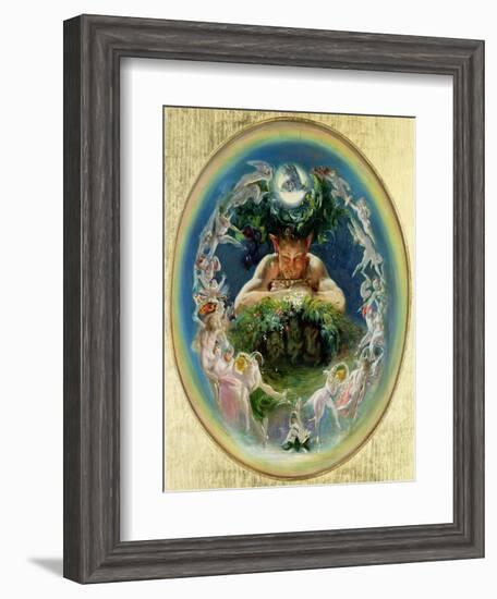 Faun and the Fairies, C.1834-Daniel Maclise-Framed Giclee Print