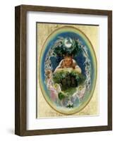 Faun and the Fairies, C.1834-Daniel Maclise-Framed Giclee Print