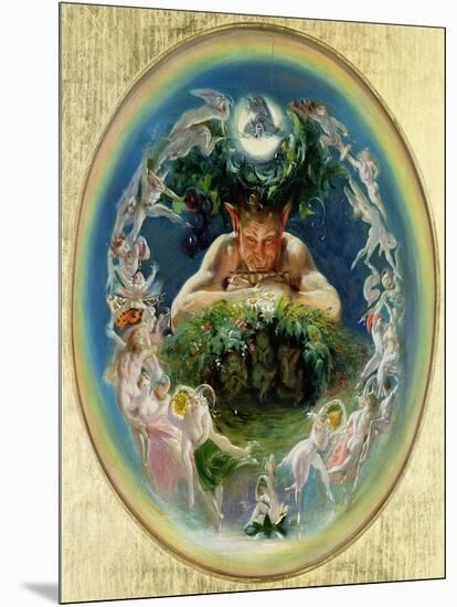 Faun and the Fairies, C.1834-Daniel Maclise-Mounted Giclee Print