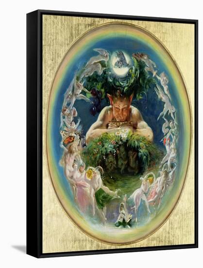 Faun and the Fairies, C.1834-Daniel Maclise-Framed Stretched Canvas