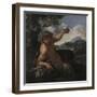 Faune au verre de vin-null-Framed Giclee Print