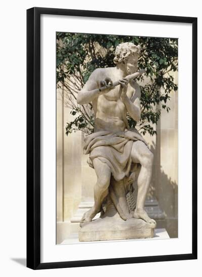 Faune jouant de la flute dit aussi Berger jouant de la flute-Antoine Coysevox-Framed Giclee Print