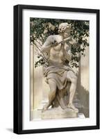 Faune jouant de la flute dit aussi Berger jouant de la flute-Antoine Coysevox-Framed Giclee Print