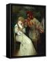 Faust and Marguerite, 1855-93-Frederic Leighton-Framed Stretched Canvas