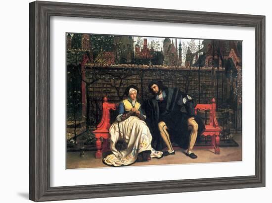 Faust and Marguerite In The Garden-James Tissot-Framed Art Print