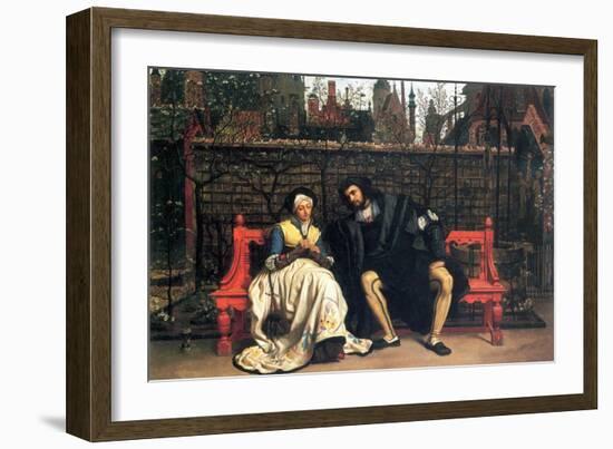 Faust and Marguerite In The Garden-James Tissot-Framed Art Print