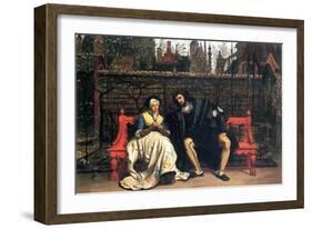 Faust and Marguerite In The Garden-James Tissot-Framed Art Print