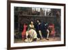Faust and Marguerite In The Garden-James Tissot-Framed Art Print