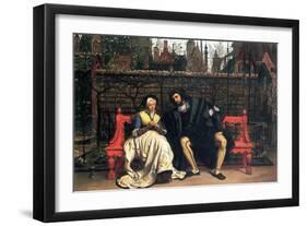 Faust and Marguerite In The Garden-James Tissot-Framed Art Print