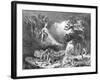 Faust and Mephistopheles at the Witches' Sabbath, from Goethe's Faust, 1828-Eugene Delacroix-Framed Giclee Print