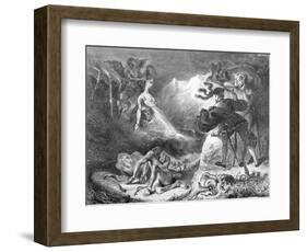 Faust and Mephistopheles at the Witches' Sabbath, from Goethe's Faust, 1828-Eugene Delacroix-Framed Giclee Print