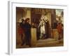 Faust and Mephistopheles Waiting for Gretchen at the Cathedral Door-Wilhelm Koller-Framed Giclee Print