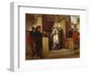 Faust and Mephistopheles Waiting for Gretchen at the Cathedral Door-Wilhelm Koller-Framed Giclee Print