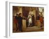 Faust and Mephistopheles Waiting for Gretchen at the Cathedral Door-Wilhelm Koller-Framed Giclee Print