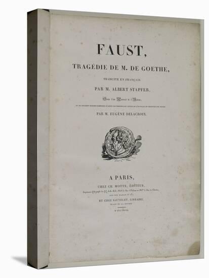 Faust de Goethe, exemplaire ayant appartenu à Delacroix-null-Stretched Canvas
