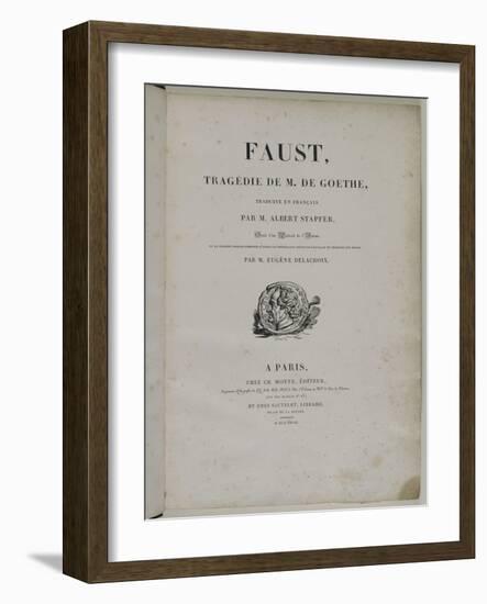 Faust de Goethe, exemplaire ayant appartenu à Delacroix-null-Framed Giclee Print