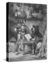 "Faust" de Goethe :Méphisto apparaissant à Faust dans son cabinet; 1828-Eugene Delacroix-Stretched Canvas