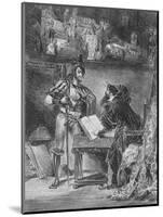 "Faust" de Goethe :Méphisto apparaissant à Faust dans son cabinet; 1828-Eugene Delacroix-Mounted Giclee Print