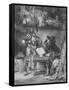 "Faust" de Goethe :Méphisto apparaissant à Faust dans son cabinet; 1828-Eugene Delacroix-Framed Stretched Canvas