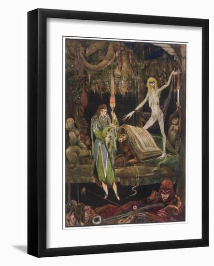 Faust in Witches Kitchen-null-Framed Art Print