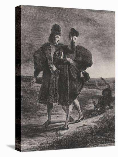 Faust, Méphistophélès et le barbet, 1827-Eugene Delacroix-Stretched Canvas